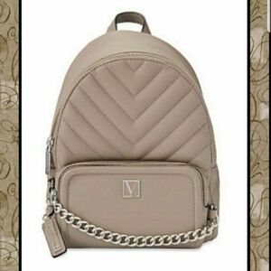 Victoria's Secret Beige Quilted Backpack